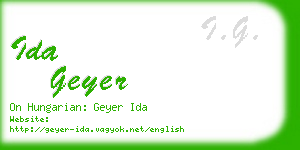 ida geyer business card
